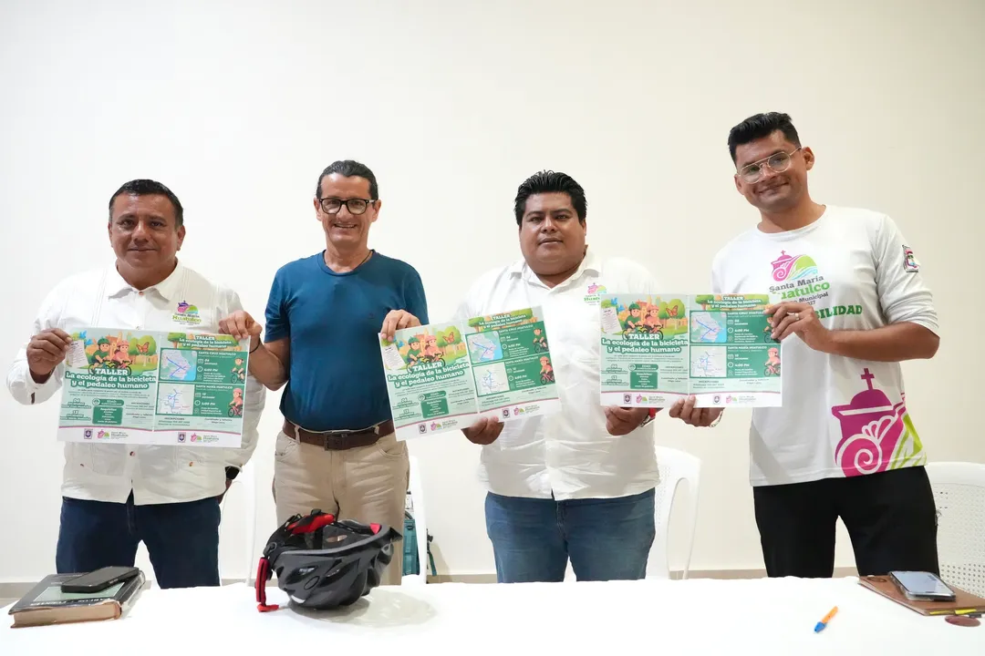 Imagen de Santa Cruz Huatulco: Conferencia de prensa para presentar el taller “La ecología de la bicicleta y el pedaleo humano”