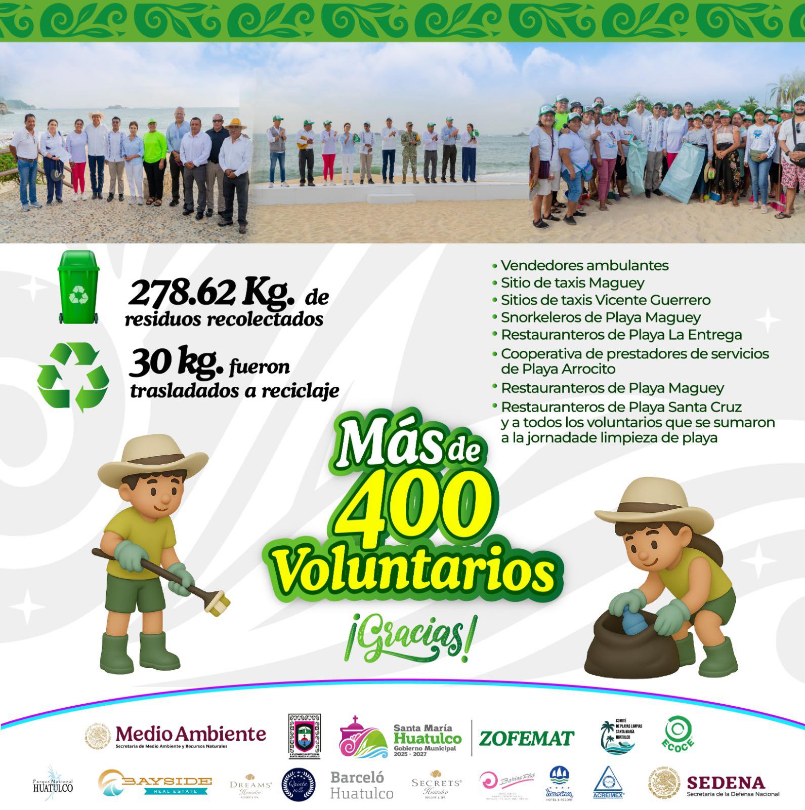HUATULCO ES NOTICIA NACIONAL: Comprometidos con playas limpias y libres de plástico