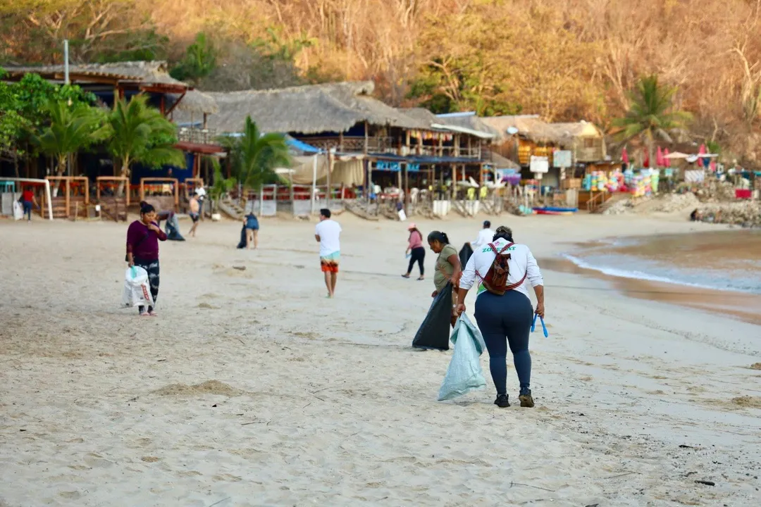 Segundo día consecutivo de limpieza en Playa La Entrega 