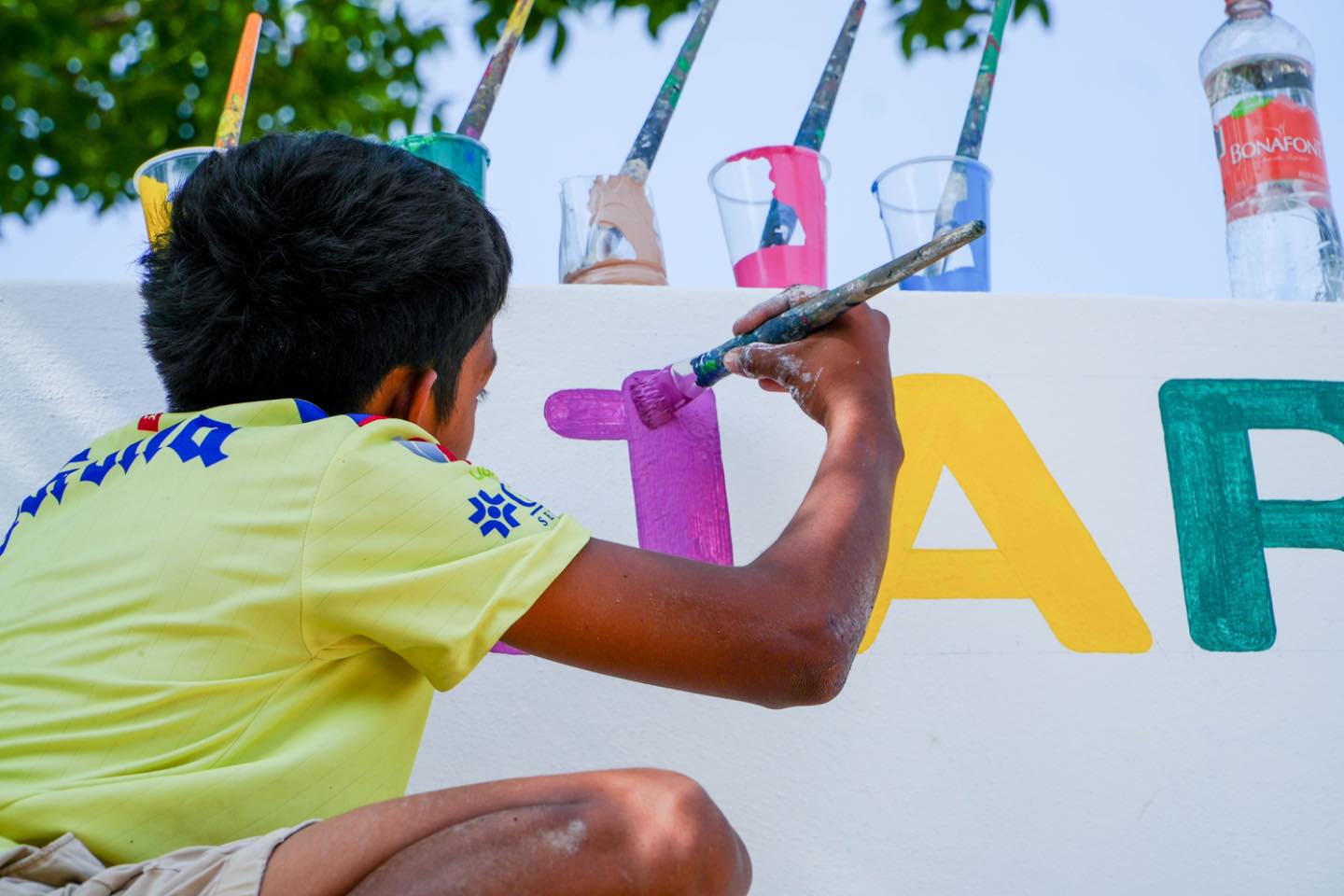 Trabajos de pintura en Preescolar Brígida Alfaro