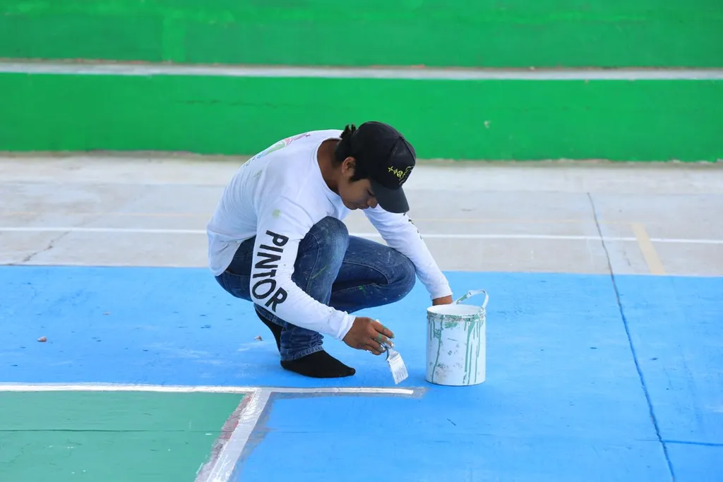 Rehabilitation of the Volleyball Court in the Santa María Huatulco Sports Unit