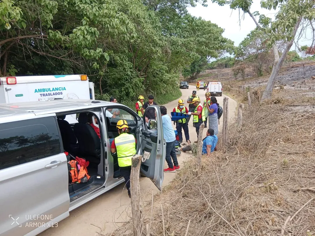 Civil Protection and Firefighters Provide Assistance to Road Accident