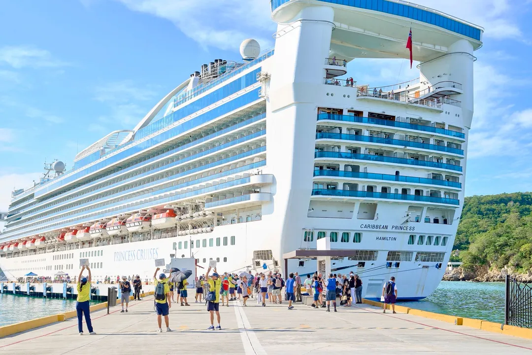 Caribbean Princess Cruise Ship Visited Huatulco at Santa Cruz