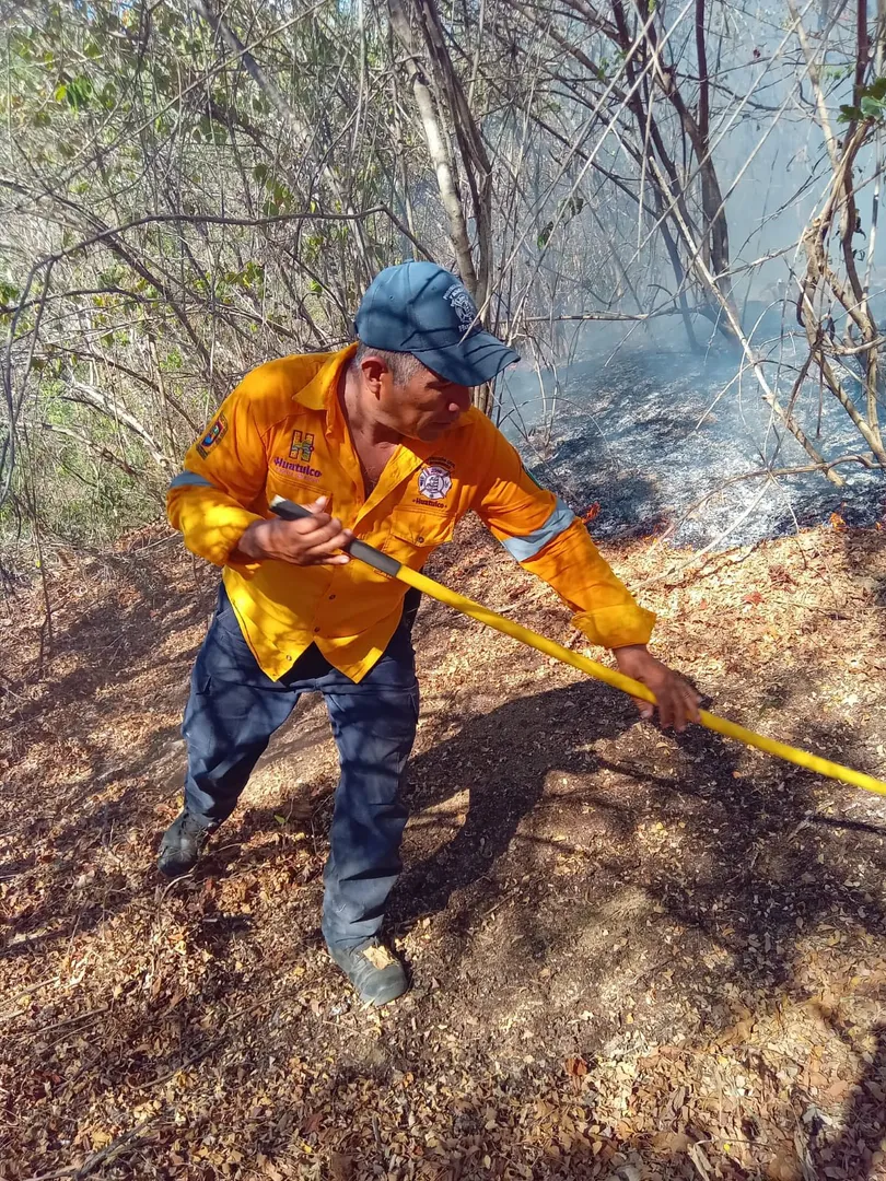 Civil Protection Responds to Forest Fire in Santa María Huatulco