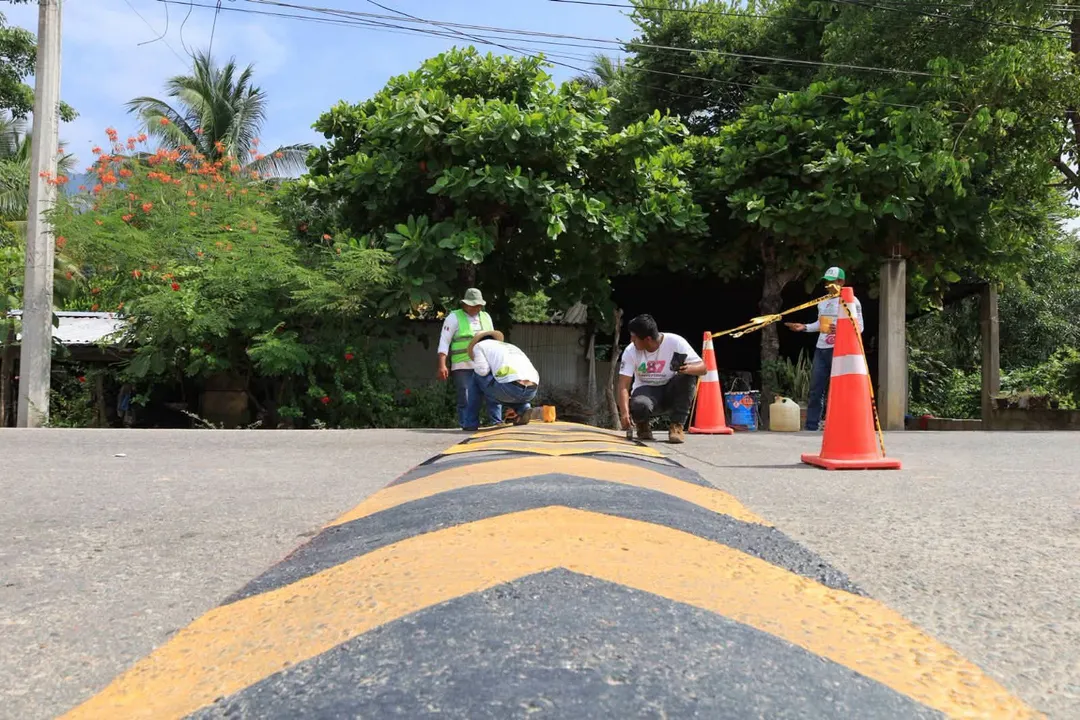 We Painted Speed Bumps in the La Erradura School Zone